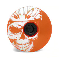 KustomCaps Headset Cap Cycling Skull (Orange)