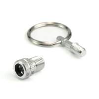 Valve Adapter (SV/AV) with Key Ring (Silver)