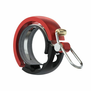 KNOG Oi Luxe Bike Bell Large (23,8 - 31,8 mm, Red)
