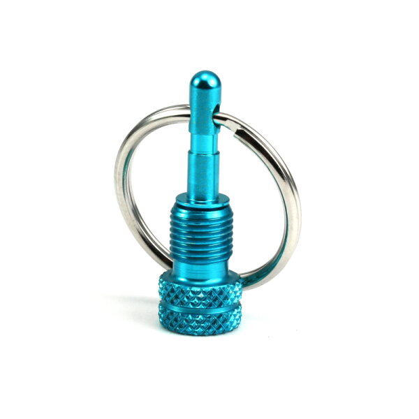 Valve Adapter (SV/AV) with Key Ring (Turquoise)