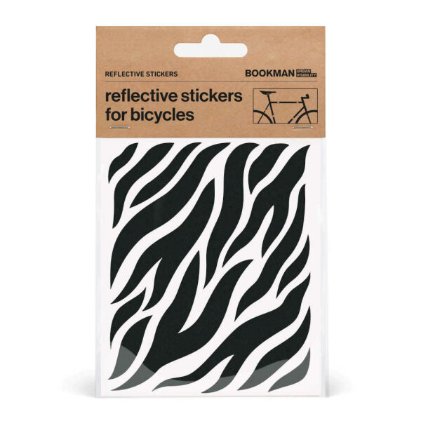 BOOKMAN Reflektierende Aufkleber Zebra Muster (16 Stk.)