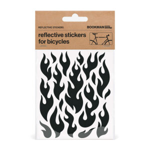 BOOKMAN Reflective Stickers Flames (Black)