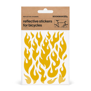 BOOKMAN Reflective Stickers Flames (Yellow)