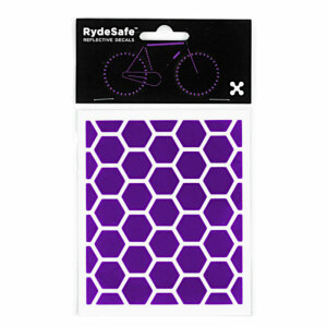 RydeSafe Reflektierende Aufkleber Hexagon SMALL (Lila)