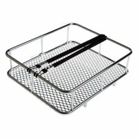 BLB Take Away Tray - Stilvoller Front-Transportkorb (Chrom / Schwarz)