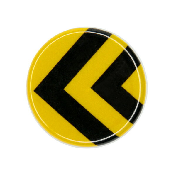 1x Verkehrszeichen (schwarz/gelb)