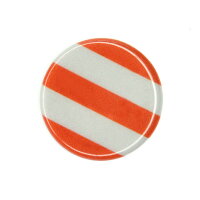 1x Verkehrszeichen (wei&szlig;/orange)