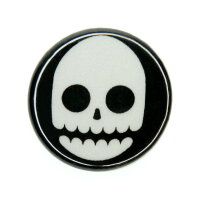 1x Totenkopf (weiß auf schwarz)